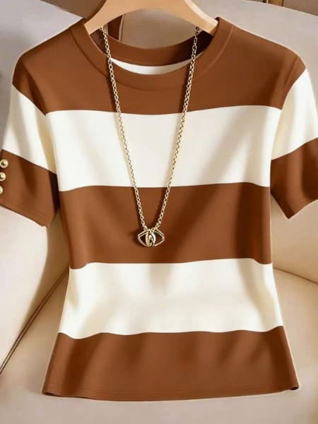Camisa Feminina Casual manga curta